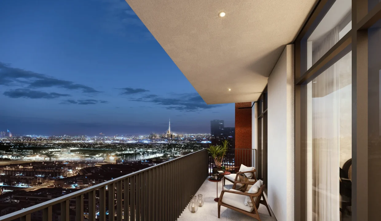 Apartment balcony view at a LEOS Dubai development