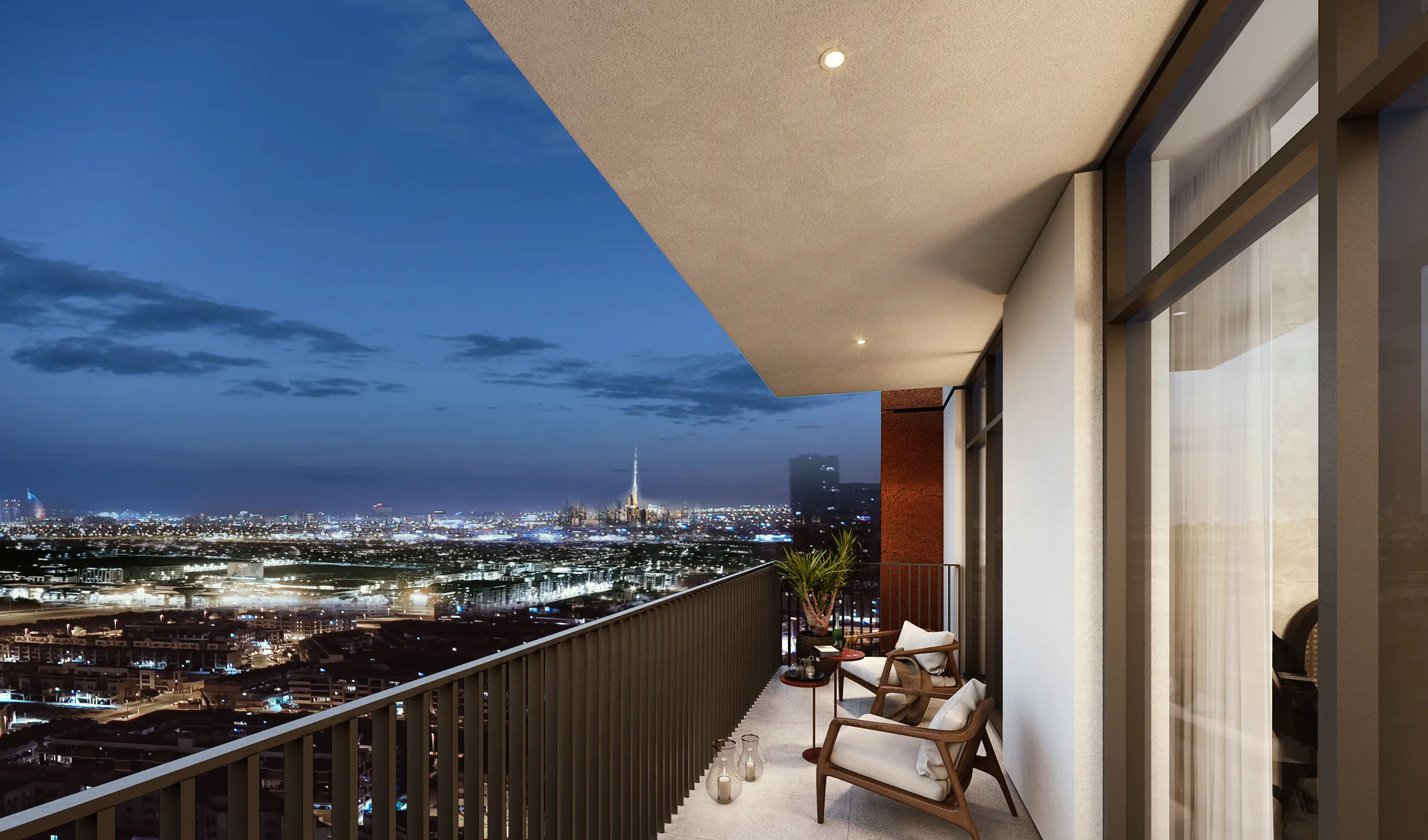 Apartment balcony view at a LEOS Dubai development