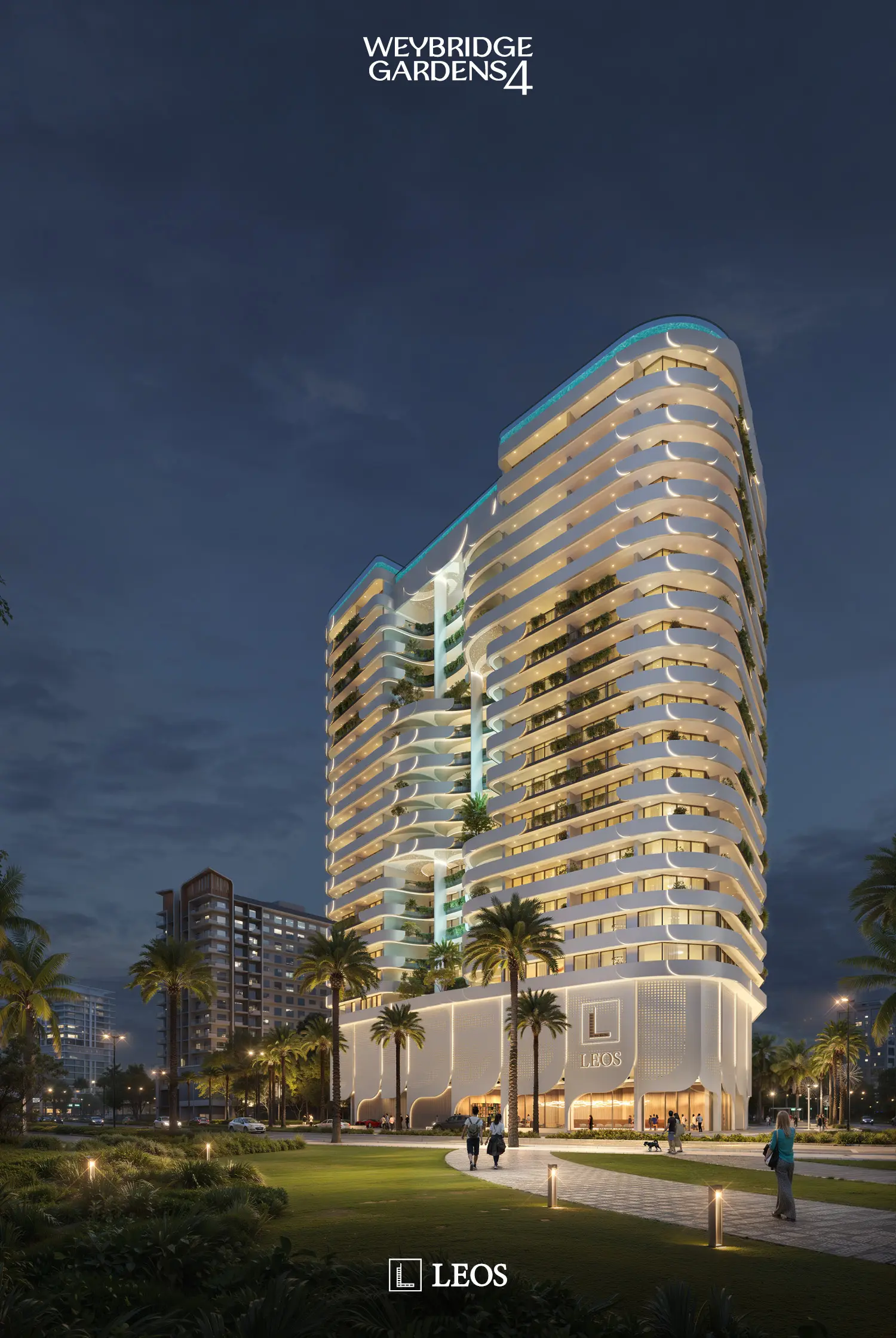 Weybridge Gardens by LEOS Developments in Dubailand featuring modern British-inspired architecture